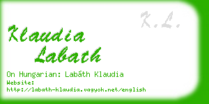 klaudia labath business card