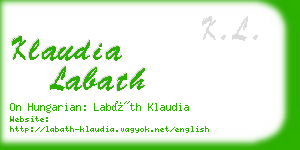 klaudia labath business card